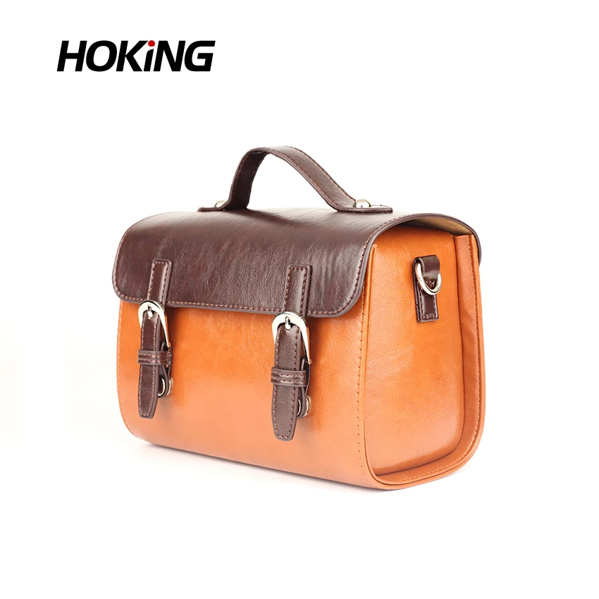 Brown Instax Fujifilm Mini Film Camera Case Protective Messenger Bag