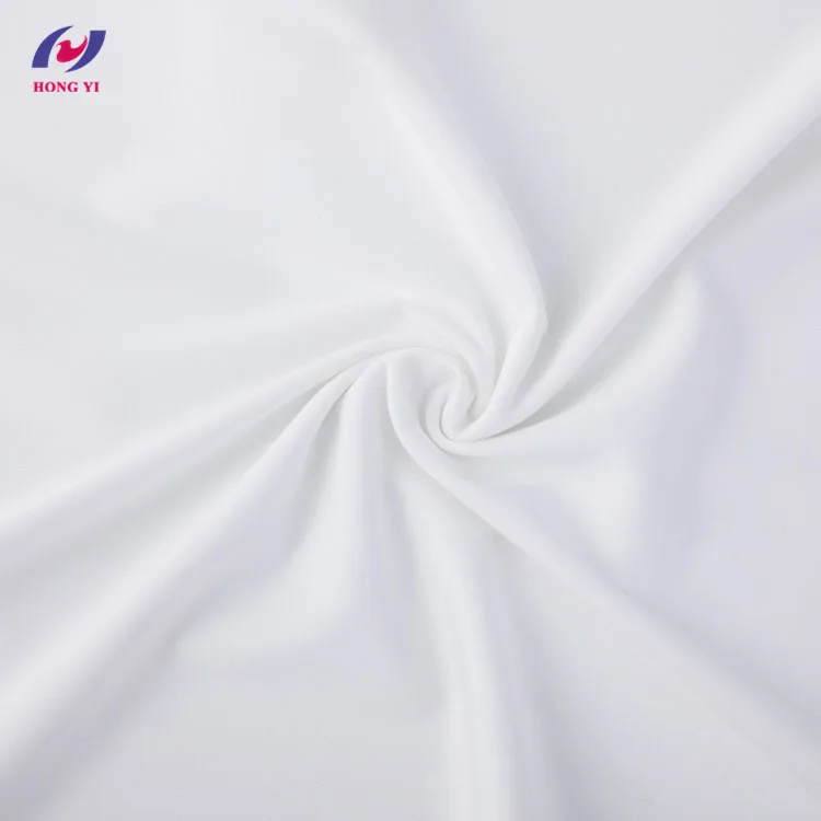 Soft Comfortable White Sports Fabric Polyester Spandex