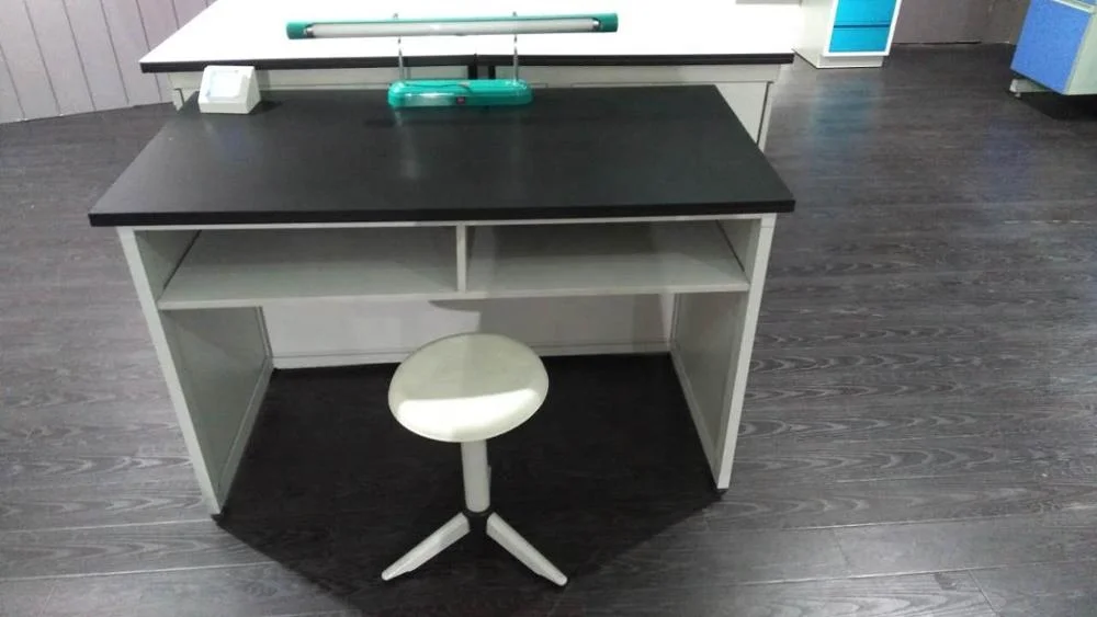 school lab hexagon resin board lab table science laboratory team work table for sale