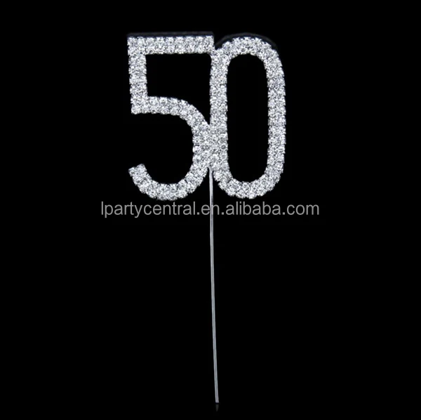 50 Cake Topper for 50th Birthday or Anniversary Party Supplies and Decoration Ideas