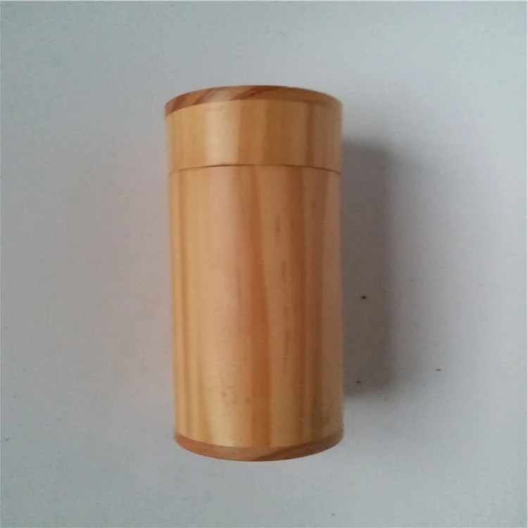 Amazon Hot Sale Unfinished Wooden Cylinder Jar Bamboo Barrel