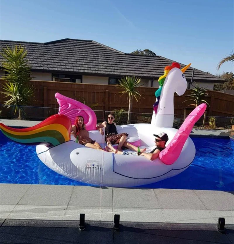 16 Feet Long Inflatable Unicorn Swan Flamingo Pool Floating Raft Toy For Party
