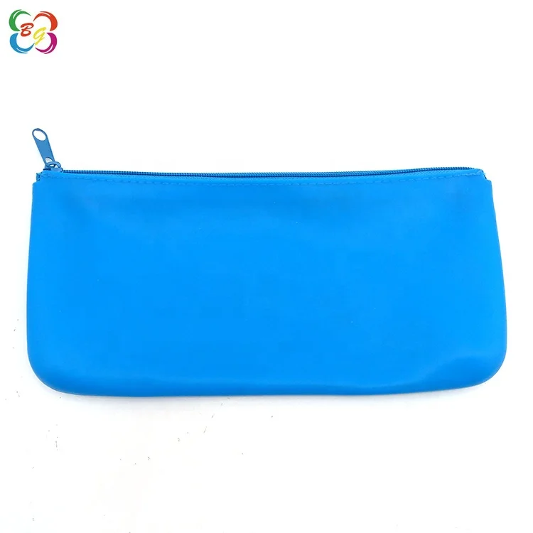 High quality silicone stationery pencilcase custom printed promotional waterproof pencil case