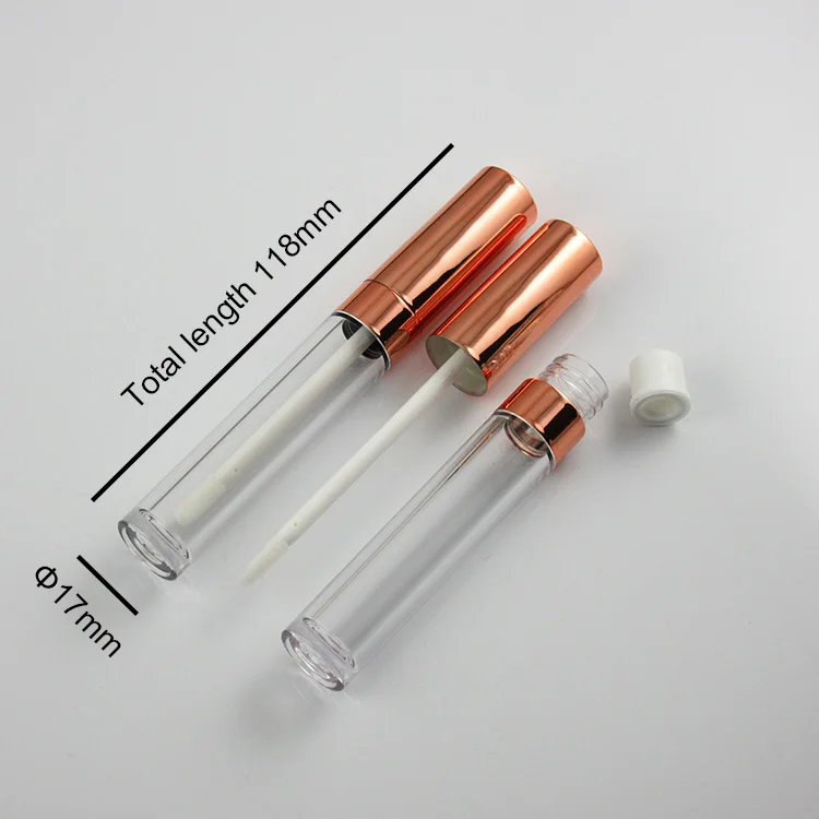 
Free shipping MOQ 500pcs TM-LG093L wholesales 6ml rose gold/silver lip gloss container empty lip gloss case 