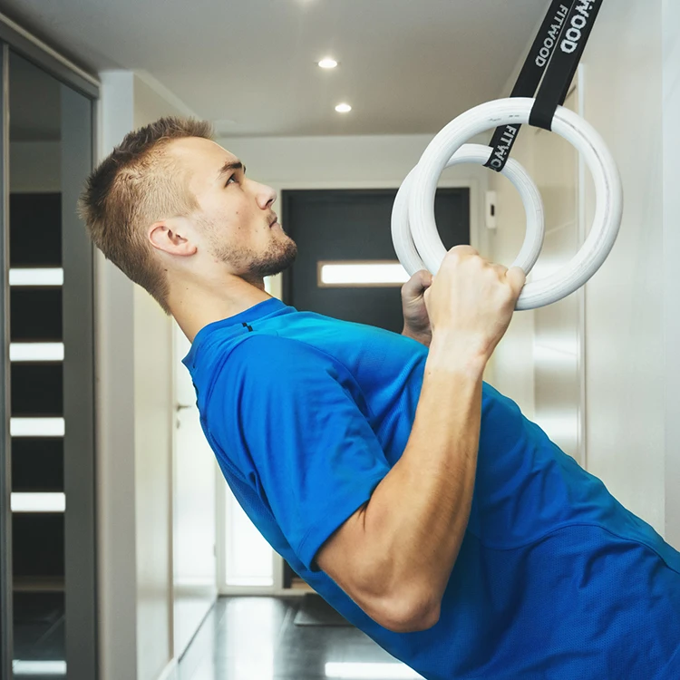 Gym Professional Adjustable Birch Wood Ring For Gymnastics