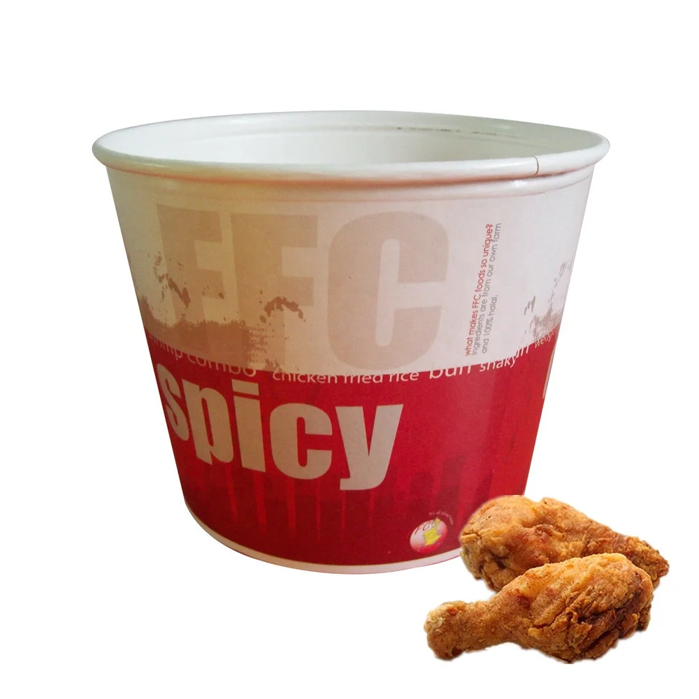 custom printed disposable paper chicken bucket