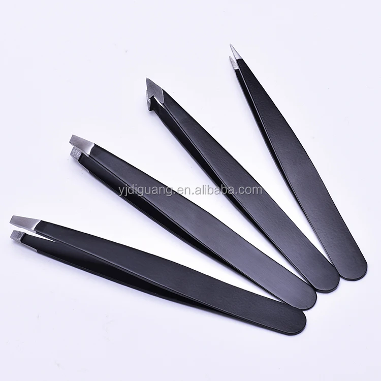 Профессиональный набор пинцетов для бровей из нержавеющей стали с наклонными/изогнутыми/плоскими наконечниками ножницы удаления вросших волос на лице