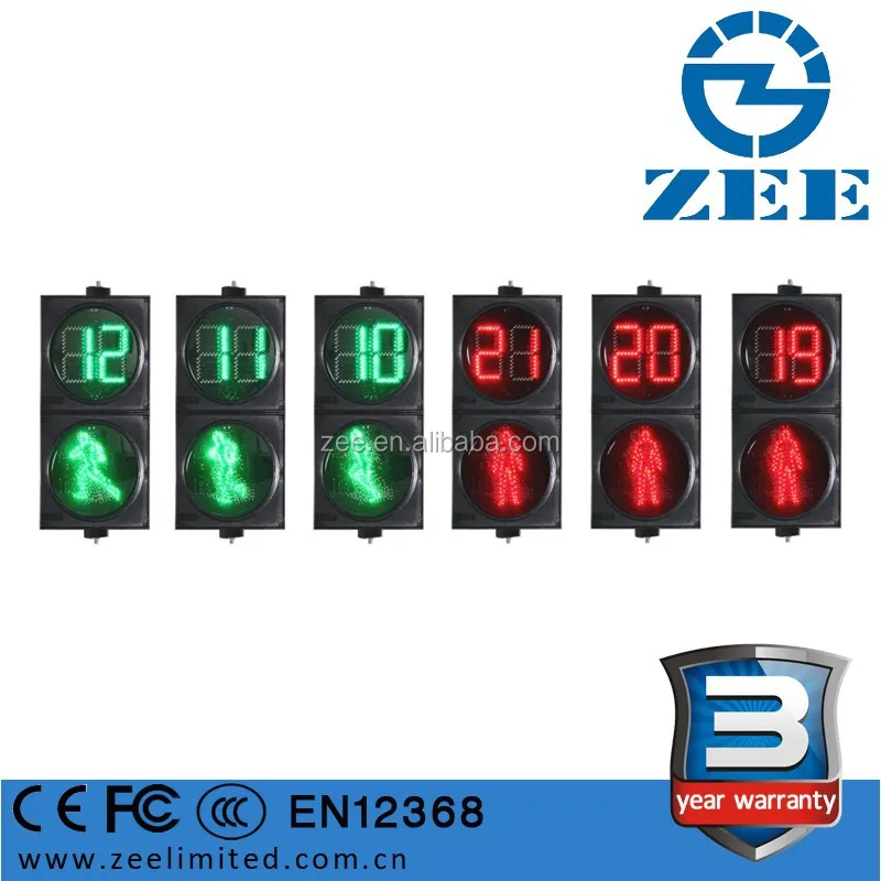 CE EN12368 LED Pdestrian Traffic Light Dynamic Green Man Signal Light and with Countdown Timer Optional