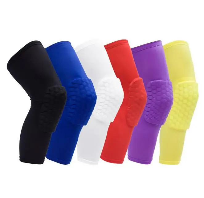 Honeycomb Sport Safety Basketball Sports Kneepad Padded Knee Brace Compression Knee Sleeve Protector Knee Pads#FWHX011