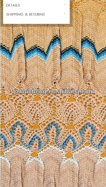 Tricot cotton warp knitted fashion fabric by cut-presser machine