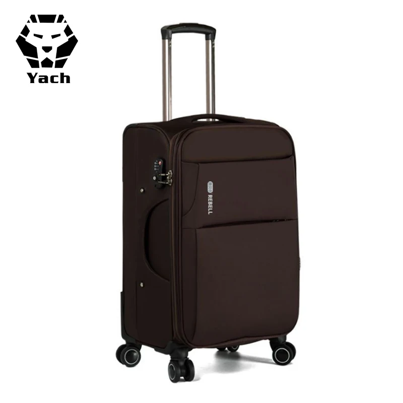 Trolley Baggage Casual Wrinkle Abrasion Resistant Silent Wheels Oxford Suitcase Nylon Aviation Soft Travelling Luggage Set