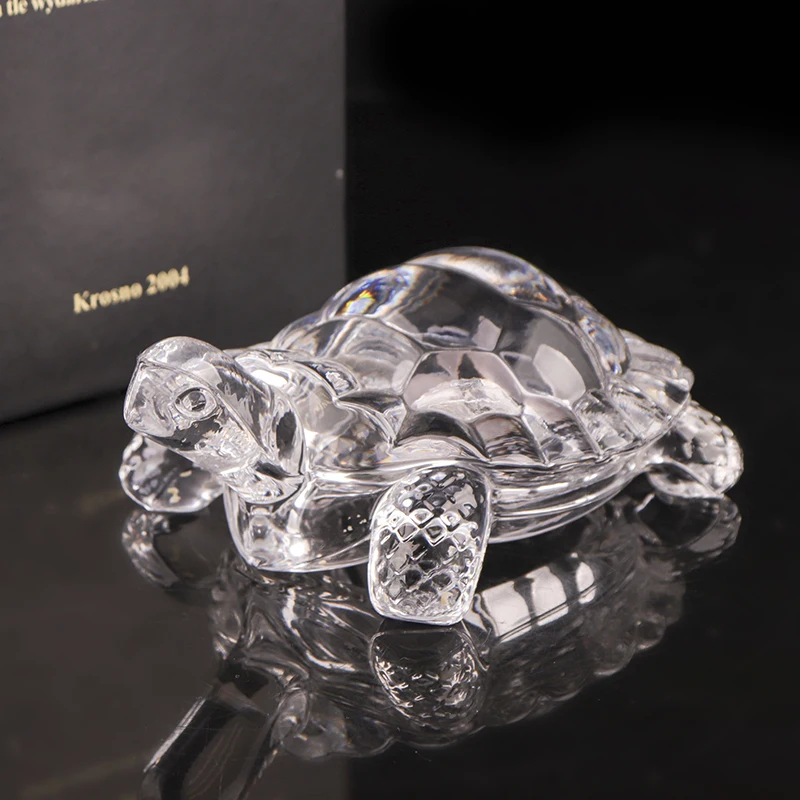 Manufacturer Wholesale Custom Animal Figurine Decorative Crystal Tortoise Glass Crystals For Crafts
