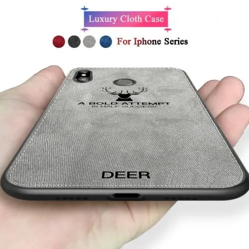 Deer Pattern Design Cell Phone Back Cover Case For iPhone Xs Max PU Leather phone case