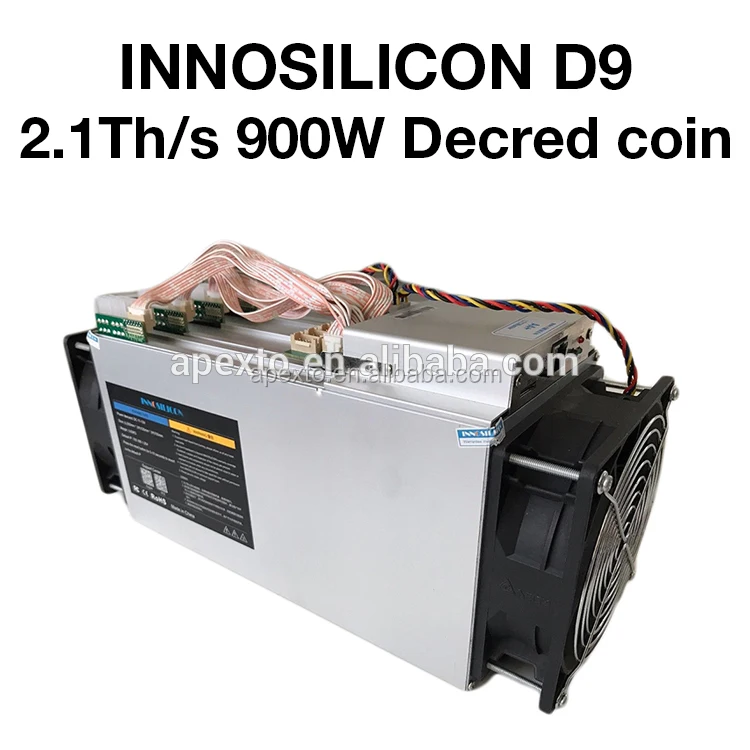 Apexto Innosilicon D9 DCR монета Шахтер DecredMaster