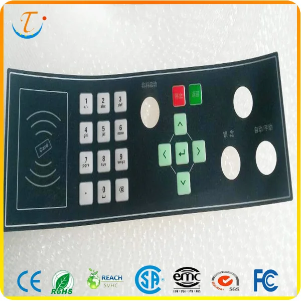 
Custom-made Membrane Switches Control Panel Graphic Overlay Manufacturer 