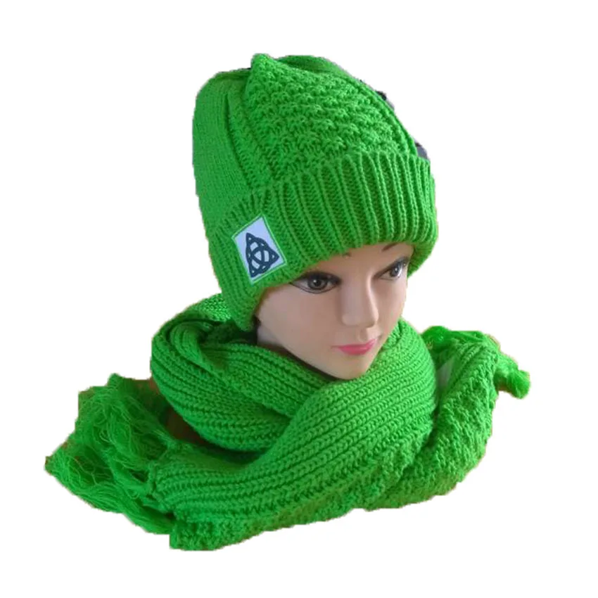 Custom Beanie Winter hats Designer Embroidered Warm with Logo And Scarf Knitted Hat set