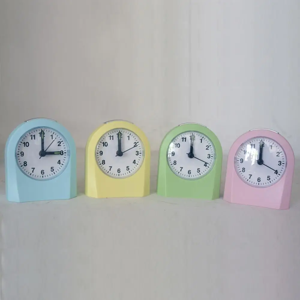 Pink Mini Quartz Travel Alarm Clock with Snooze and Night Light cheap