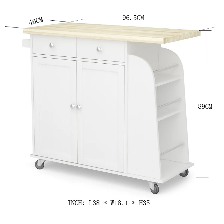 Классическая деревянная мебель, Кухонная Тележка с ящиками для кухонного инструмента