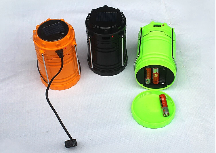 Bright hiking light solar LED outdoor stretch handle portable camping tent lamp LED camp light.