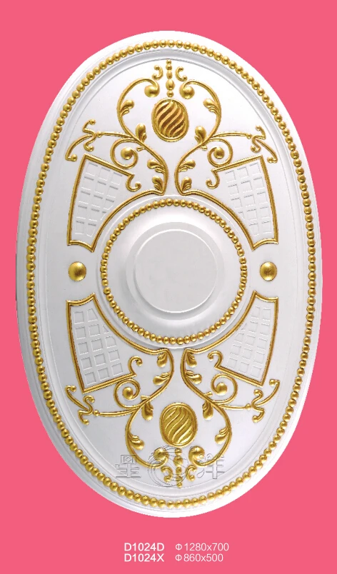 
popular colorful golden gypsum medallion 
