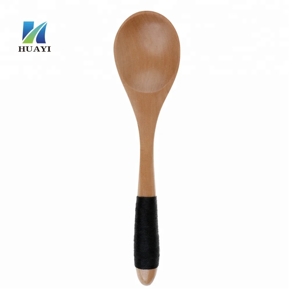 wooden long handle  soup spoon