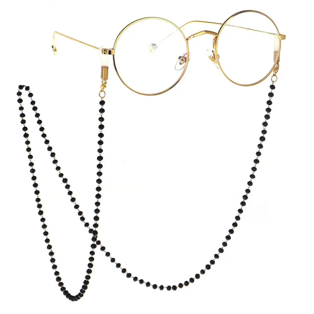 Fashion Gold Black Crystal  Sunglass Strap  Eyeglass Cord Eyeglass Metal  Chain Sunglasses chains