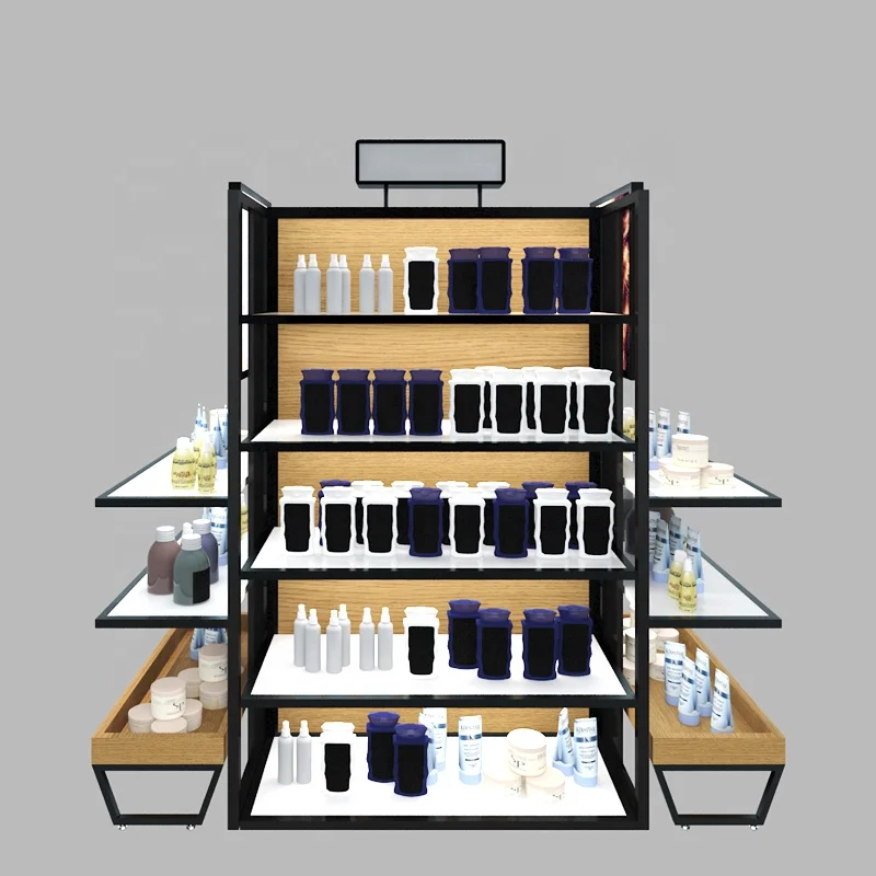 LUX Customized Wholesale Modern Display Shelving Showcase Cosmetic Store Layout Design
