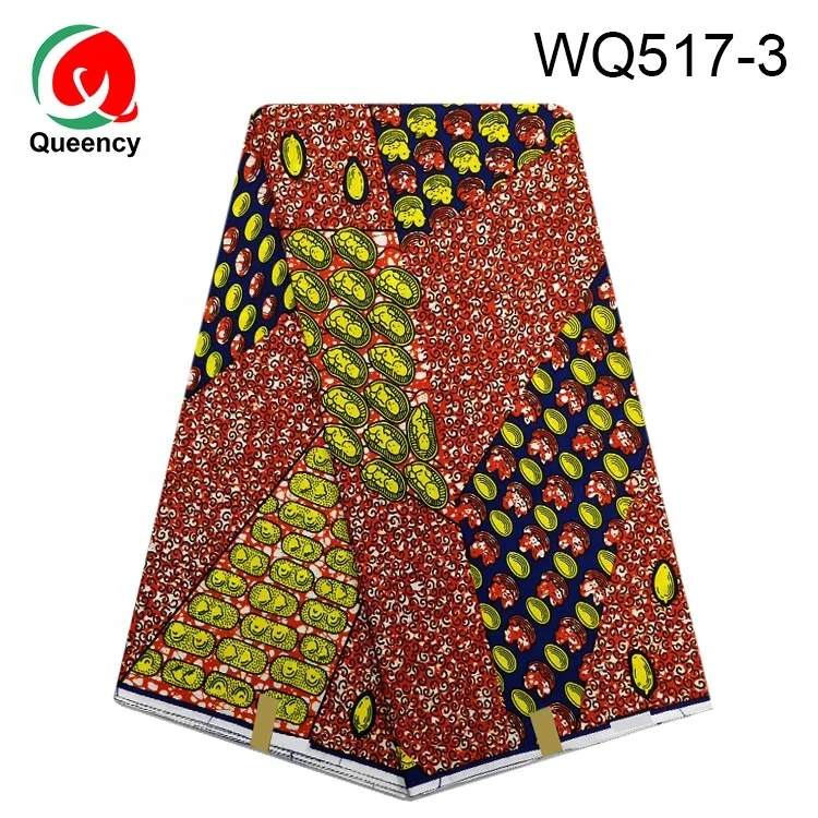 
Queency High Quality Wax Printed African Ankara Cotton Fabric 
