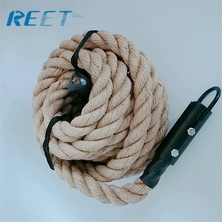 cross&fitness gym hemp climbing rope with hook