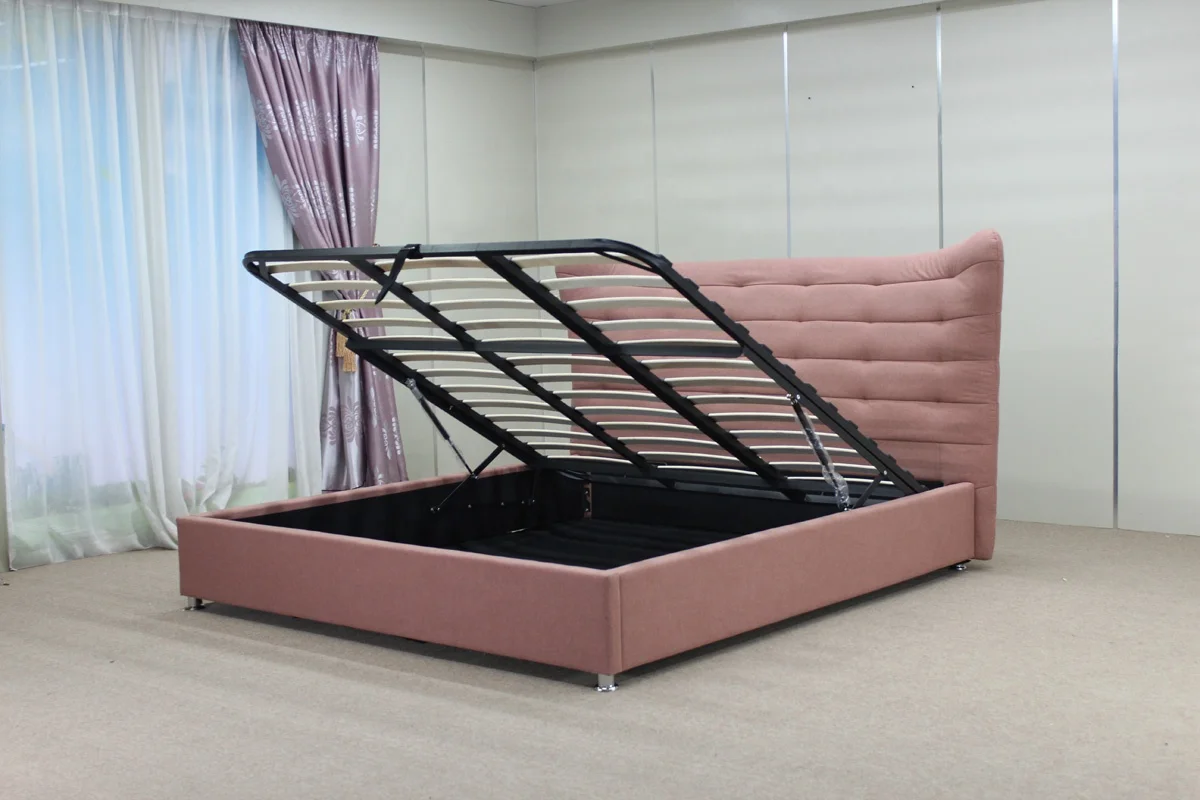 upholstered wooden design modern furniture frame king size bed