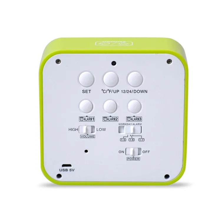 auto glowing in dark digital smart home alarm clock with intelligent powerful functions