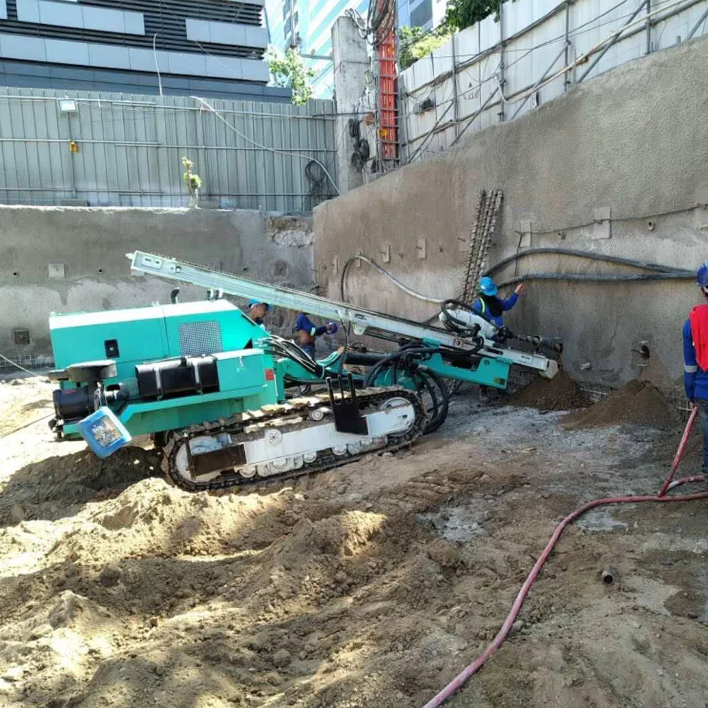 Высокое давление ветра на гусеничном ходу полный гидравлический 60m HF140Y шпур под открытым небом добыча буровая вышка с погружным пневмоударником