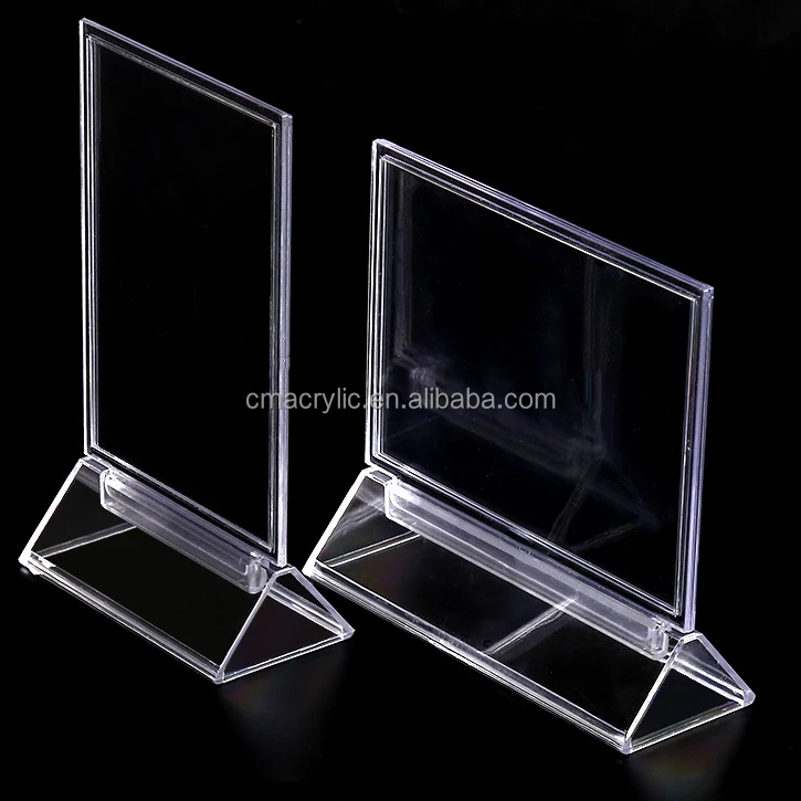 T shape A4 A5 A6 8*11 Acrylic Menu display Holder Table Tent Card Sign Holder