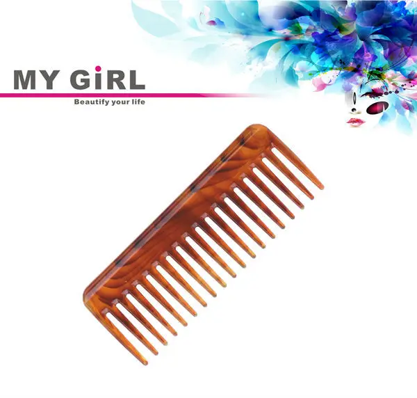 моя девушка горячей продажи и краткий размер янтарный цвет пластиковых черепаха широкий зубчатые гребень для волос