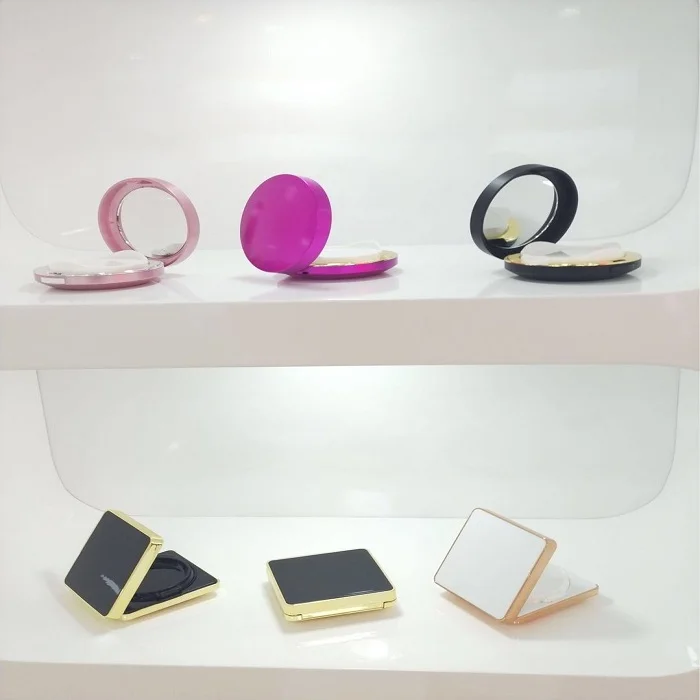 
OEM Luxury square empty pressed bb air cushion cosmetic compact powder case 