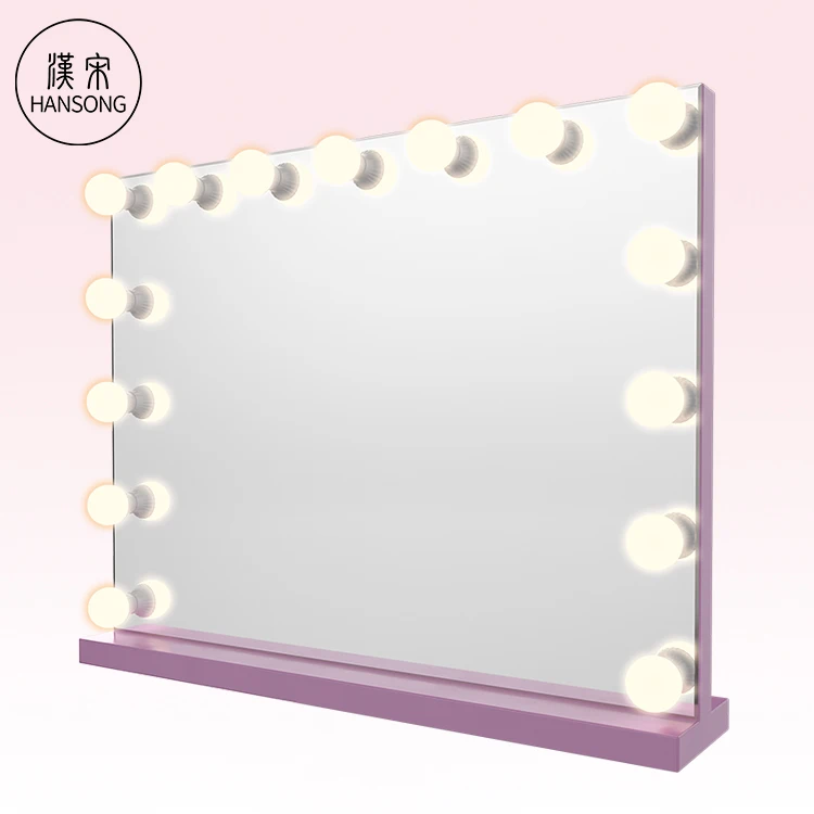 Tabletops LED Lighted Hollywood Makeup Mirrors with Lights Dimmable Bulbs