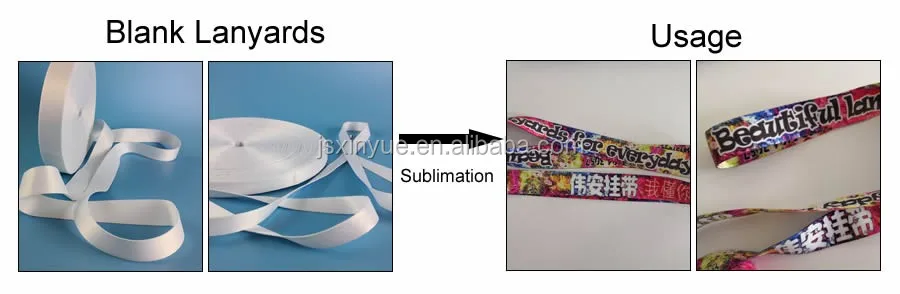 
white ribbon lanyards for heat transfer sublimation 1cm 1.5cm 2cm 2.5cm lanyards roll 