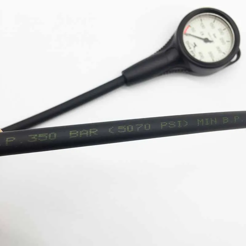 Single diving pressure gauge with 80cm high pressure hose