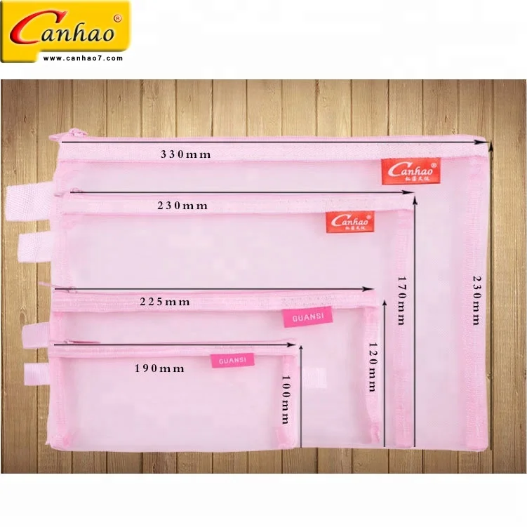 
Custom gift pouch clear nylon advertising A4 organza file doucment bag 