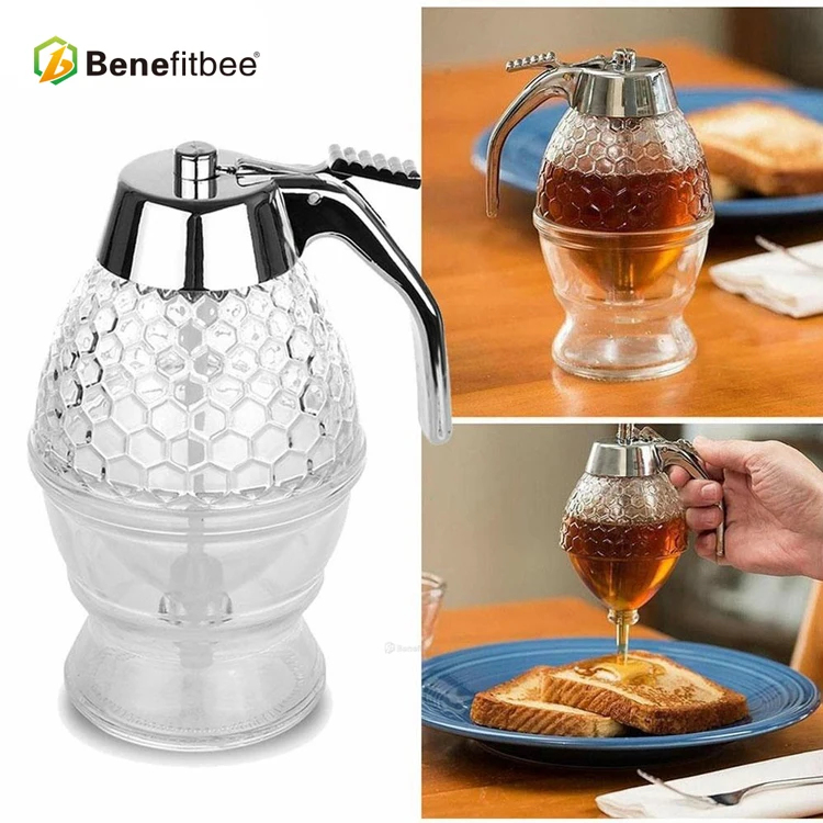 Non Drip Honey And Syrup Dispenser Breakfast Honey Dispenser