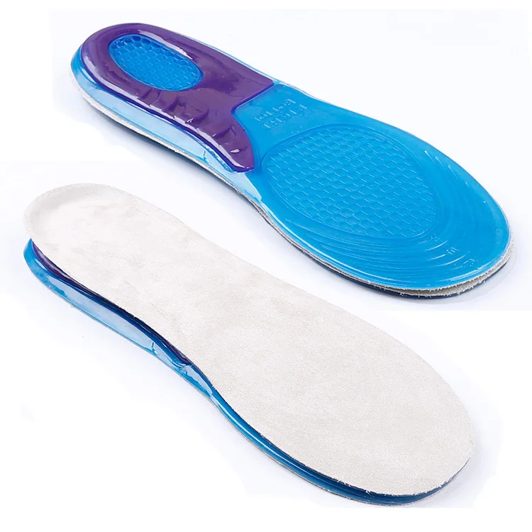 Wholesale Price Plantar Fasciitis Soft Flexible Silicone Gel Sneaker Flat Foot Insoles Arch Support