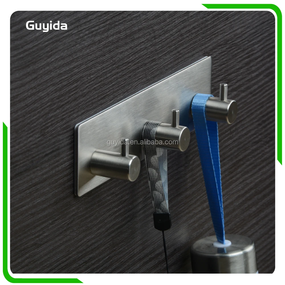 
Stainless steel 304 suction cloth robe coat hanger adhesive wall metal hook for hanger 
