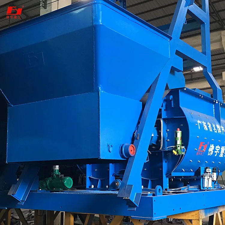 Concrete mixing plant HZS50 60 configuration mixing machine  1000litre concrete mixers