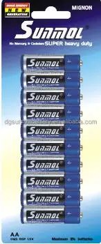 Китай Поставщиков OEM Большой Емкости Размер AA 1.5 В R6p Батареи