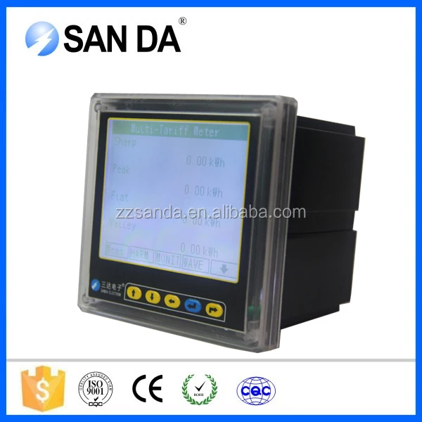Electricity Multi-tariff rate meter for power quality analyzer with THDI/U U/I unbalance function