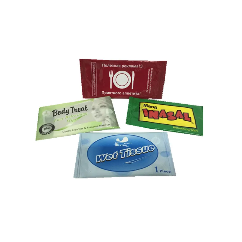 
customized restaurant refreshing wet tissues in single pack disinfectant wipes wet napkins for restaurant 