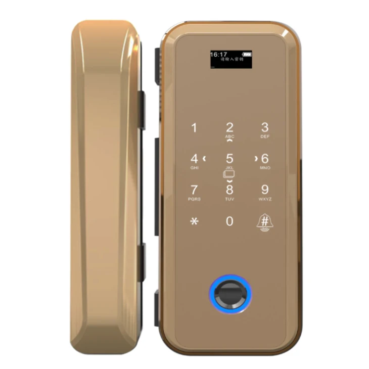 fingerprint door lock for glass door,smart glass door lock,remote sliding door lock for security system