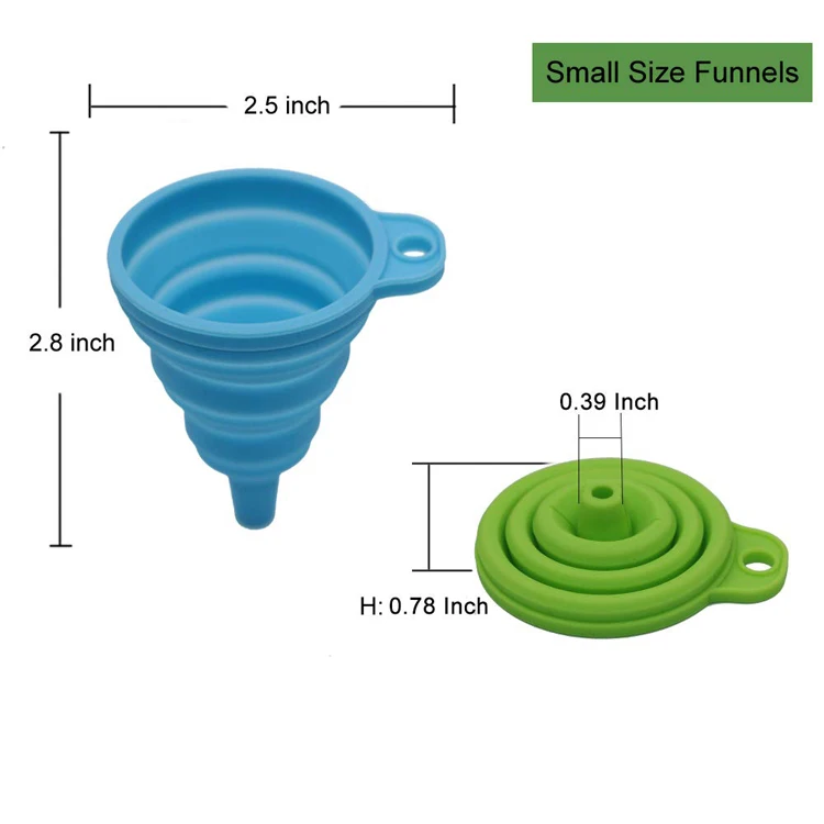 Amazon best selling flexible foldable kitchen hopper silicone collapsible funnel