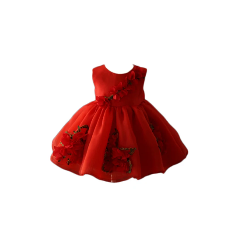 Оптовая продажа детская одежда праздничные платья для девочек с цветами 7