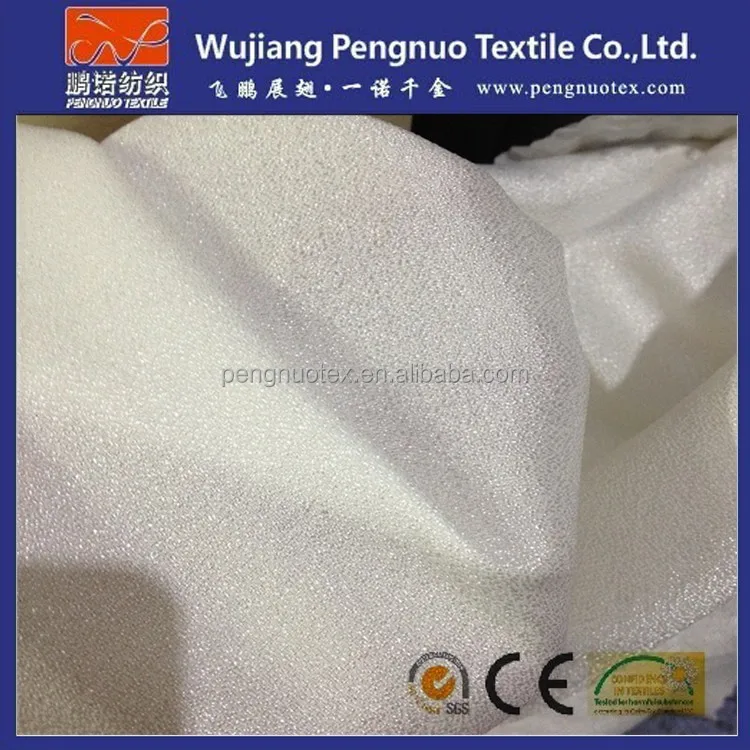 wholesale100% polyester shimmer chiffon fabric/glitter chiffon fabric for apparel and dress